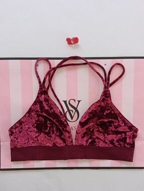 Victoria Secret Pink Vèlvet Unlined Bralette Size M